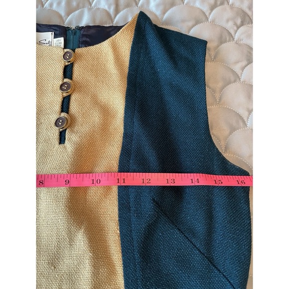 Vintage Country Set Mid Century Dress Knee Length Small (4-6) 70s/80s Preppy - Picture 5 of 10